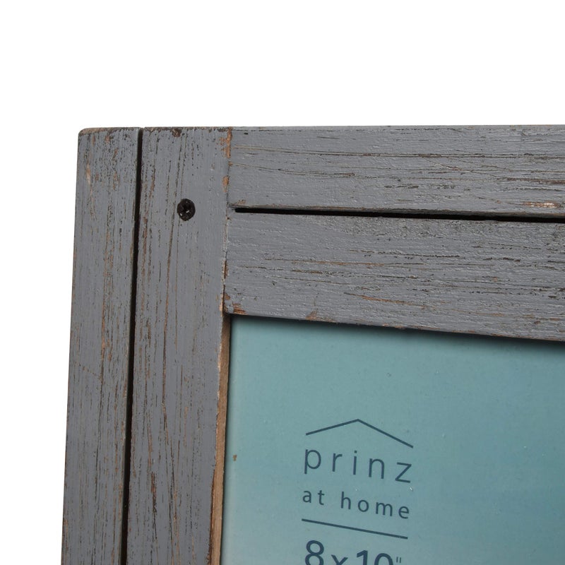 Prinz Homestead 8-Inch by 10-Inch Rustic Wood Picture Frame in Distressed Gray Finish, Two-Way Easel, Can Be Wall-Mounted - Image 3